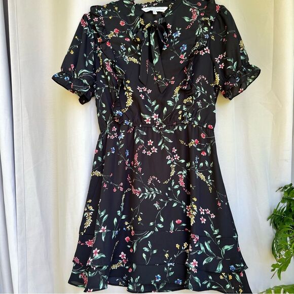 Cupcakes and Cashmere 🌺 black floral 🌺 Fully lined 🌺 excellent cond 🌺 small - Picture 1 of 9